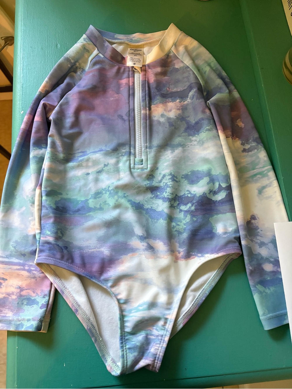 OshKosh B'gosh Pastel Tie-Dye Zip Front One-Piece